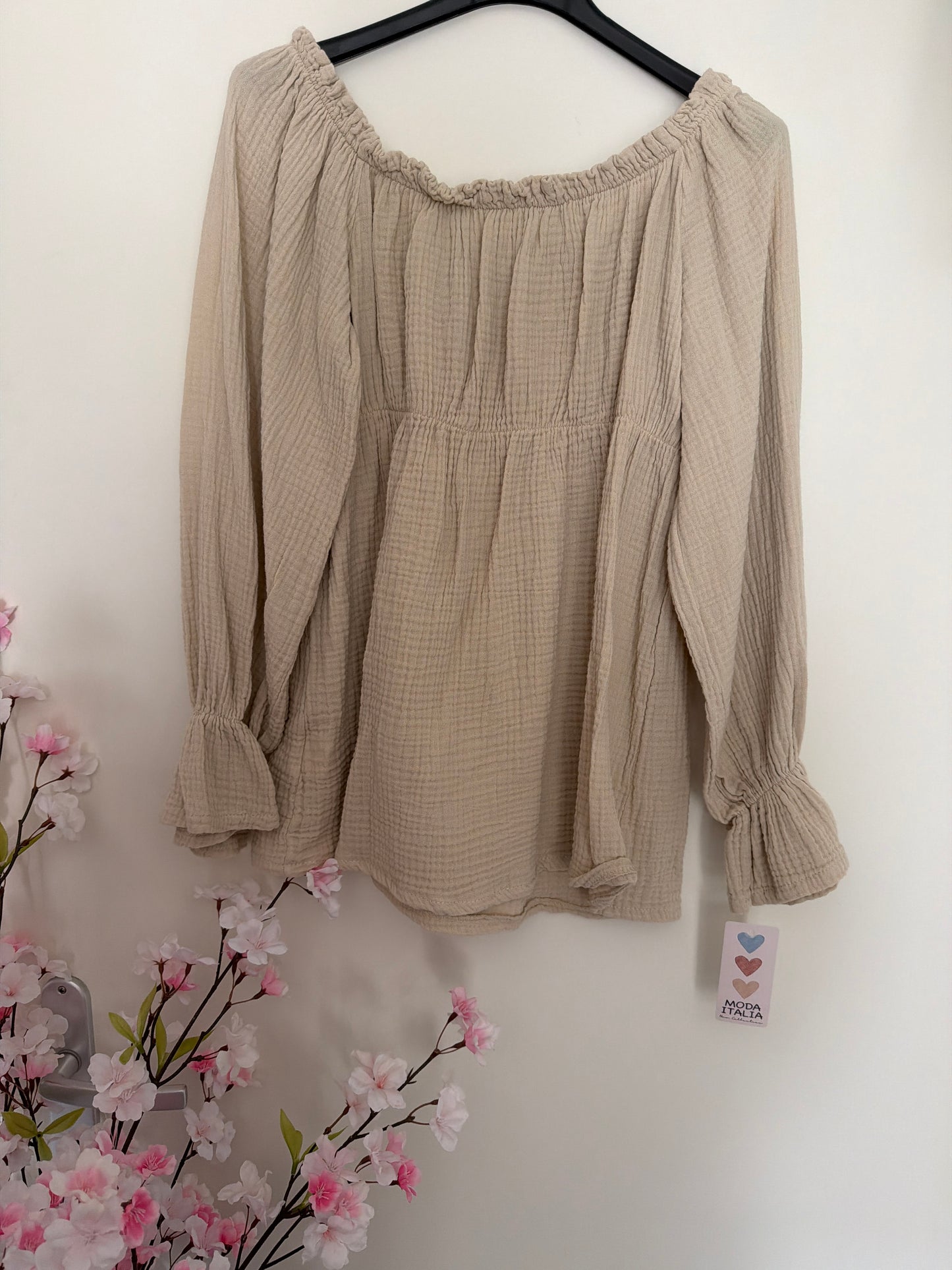 Musselin off shoulder Shirt ✨