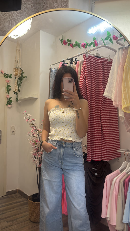 Musselin Bandeau Blümchen