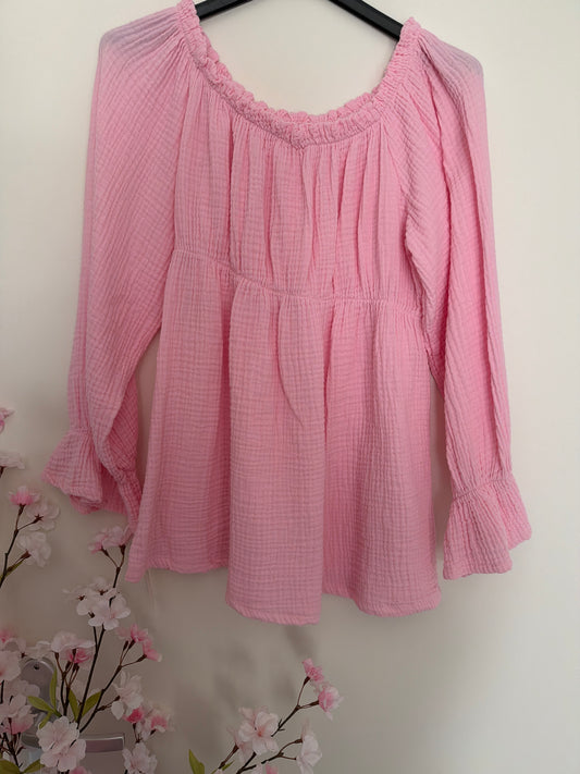 Musselin off shoulder Shirt ✨